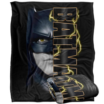 The Flash Headshot Batman Blanket Multicoloured (One Size) from B&Q