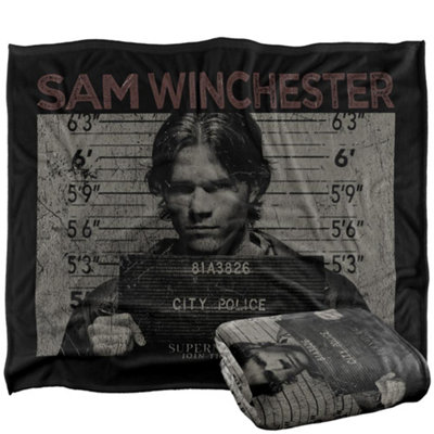 Supernatural Mugshot Sam Winchester Blanket Multicoloured (One Size) from B&Q