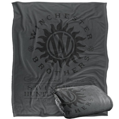 Supernatural Winchester Bros Logo Blanket Multicoloured (One Size) from B&Q