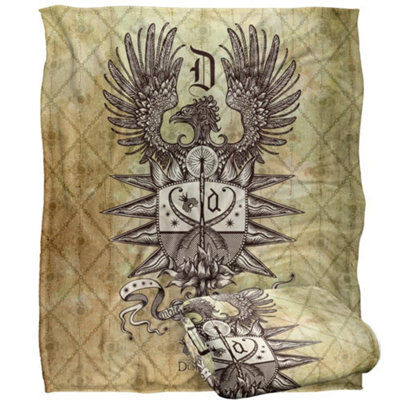  - Fantastic Beasts Crest Dumbledore Blanket Multicoloured (One Size)