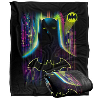 DC comics Batman Neon Blanket Multicoloured (One Size) from B&Q