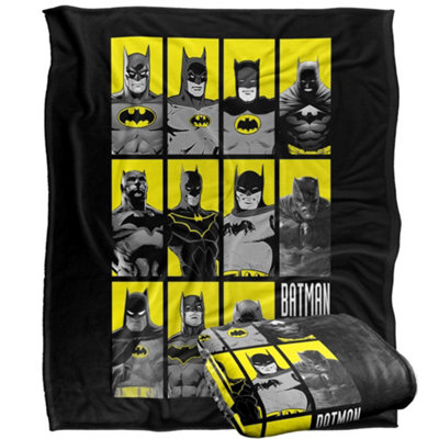 DC comics Batman Character Montage 80Th Blanket Multicoloured (One Size) from B&Q