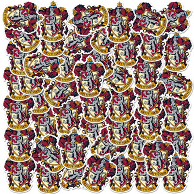 Harry Potter Deluxe Gryffindor Crest Stickers (Pack Of 100) Multicoloured (One Size)