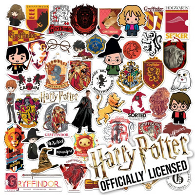 Harry Potter Deluxe Gryffindor Stickers (Pack Of 50) Multicoloured (One Size)