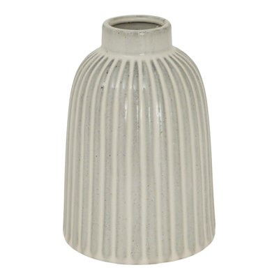 B&Q -  Monte Bell Vase White/light Blue (One Size)