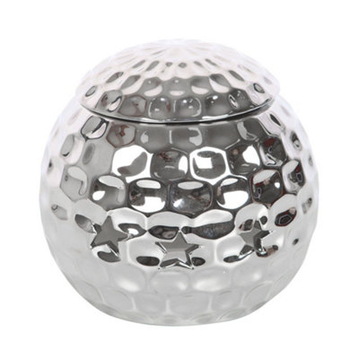 Something Different Disco Ball Oil Burner Silver (One Size) from B&Q