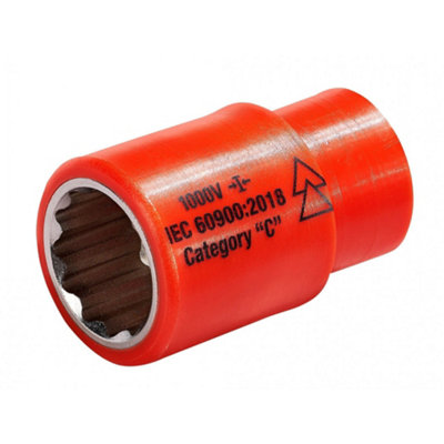 Itl Insulated Insulated Socket3/8In Drive Multi Colour (17mm) from B&Q
