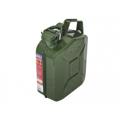 B&Q -  Steel Jerry Can Green (240 X 315 X 120mm)
