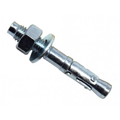 Masonmate Zinc Plated Through Bolt Zinc Plated (M12 X 80mm (50)) from B&Q
