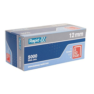 Rapid 53 Series Galvanised Staples Galvanised (12mmBox Of 5000) from B&Q