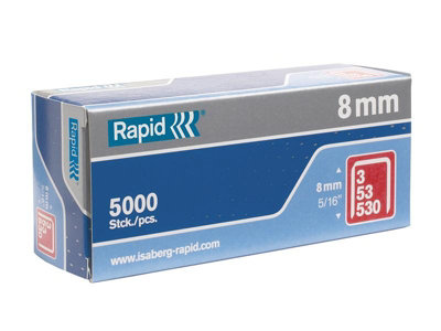 Rapid 53 Series Galvanised Staples Galvanised (8mmBox Of 5000) from B&Q