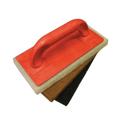 Faithfull Scouring Pad Holder + Fine Medium & Co Pads Multi Colour (One Size) from B&Q
