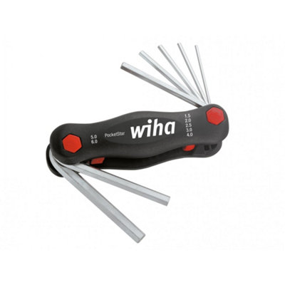B&Q -  Pocketstar Hex Key Set7 Piece (1.5-6mm) Multi Colour (One Size)