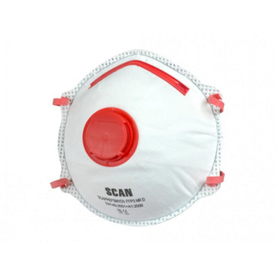 - Scan Moulded Disposable Valved Mask Multi Colour (Box Of 10)
