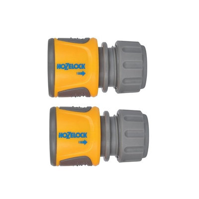  - Hozelock Soft Touch Hose End Connector Multi Colour (Twin Pack)