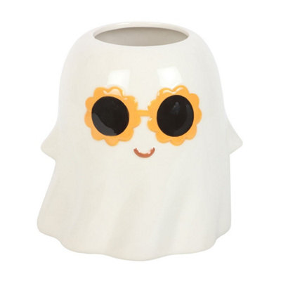 Something Different Groovy Ghost 1200Ml Vase White/yellow/black (One Size) from B&Q