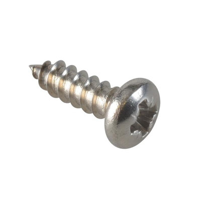 Forgefix Self-Tapping ScrewsPoziPan HeadA2 Stainless Steel Multi Colour (3/8In X 4 Forgepack 80) from B&Q