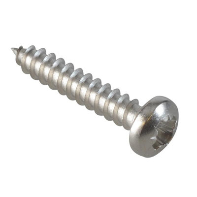 Forgefix Self-Tapping ScrewsPoziPan HeadA2 Stainless Steel Multi Colour (3/4In X 6 Forgepack 40) from B&Q