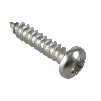 Forgefix Self-Tapping ScrewsPoziPan HeadA2 Stainless Steel Multi Colour (3/4In X 8 Forgepack 30) from B&Q