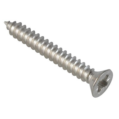 Forgefix Self-Tapping ScrewsPoziPan HeadA2 Stainless Steel Multi Colour (1.1/4In X 8 Forgepack 20) from B&Q