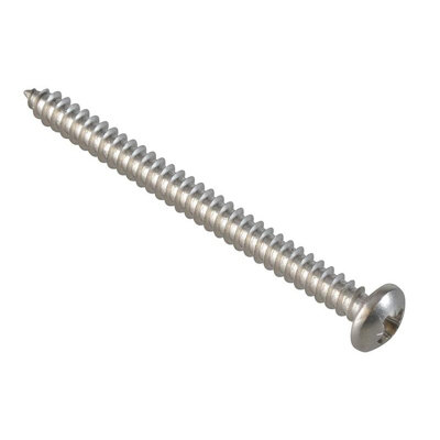 Forgefix Self-Tapping ScrewsPoziPan HeadA2 Stainless Steel Multi Colour (2In X 8 Forgepack 12) from B&Q