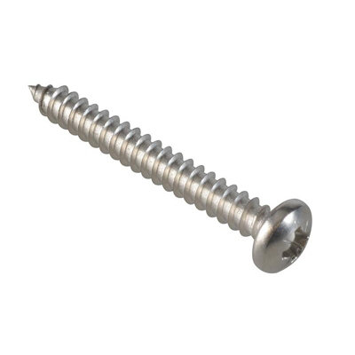 Forgefix Self-Tapping ScrewsPoziPan HeadA2 Stainless Steel Multi Colour (1.1/2In X 10 Forgepack 10) from B&Q