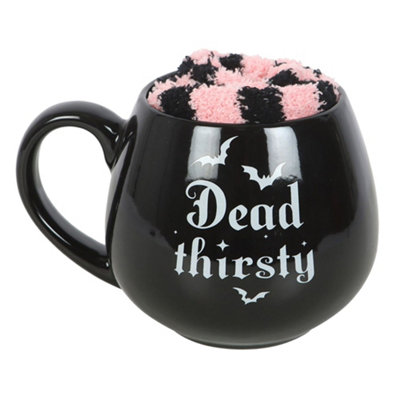 Something Different Dead Thirsty 500Ml Mug And Sock Set Black/pink (One Size) from B&Q