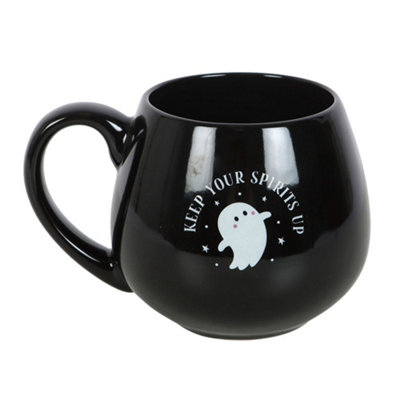 Something Different Keep Your Spirits Up Ghost Round 500Ml Mug Black (One Size) from B&Q
