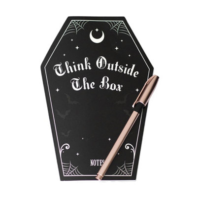 Something Different Coffin Shaped Notebook Black (One Size) from B&Q