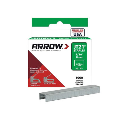 Arrow Jt21 Staples Multi Colour (Box 5000 8mm5/16In) from B&Q