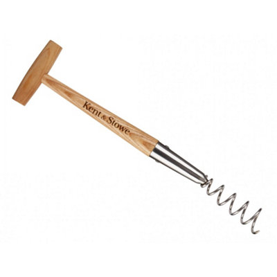 Rackhams Stainless Steel Hand Corkscrew Weeder, Fsc - Multi Colour - One Size - Multi Colour - Image 4