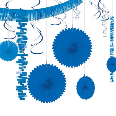 Amscan Paper Foil Wall Decoration Blue (One Size) from B&Q