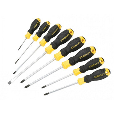B&Q Stanley Hand Tools Cushion Grip Screwdriver Set, Piece Multi Colour (One ) Size 8