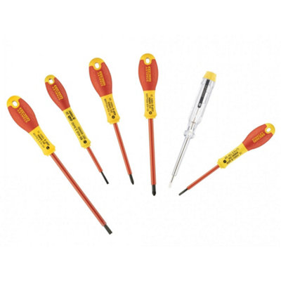 Stanley Hand Tools Fatmax Vde Insulated Screwdriver Set6 Piece Multi Colour (One Size) from B&Q