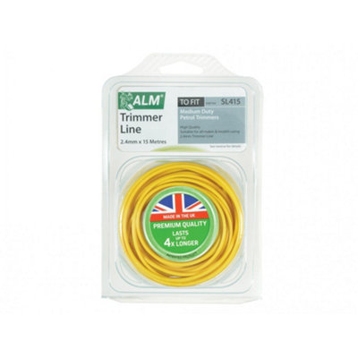  - Alm Manufacturing Trimmer Line Yellow (Medium-Duty Petrol2.4mm X 15M)