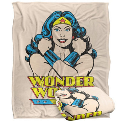DC comics Wonder Woman Pose Blanket Multicoloured (One Size) from B&Q