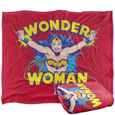 DC comics Wonder Woman Flying Blanket Multicoloured (One Size) from B&Q