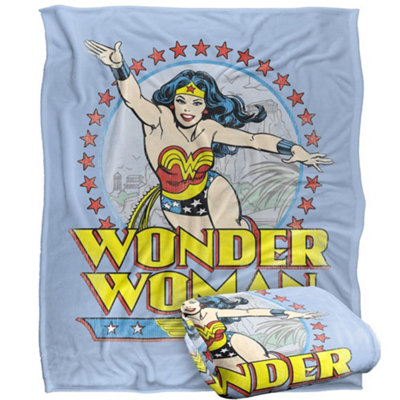 DC comics Wonder Woman Vintage Blanket Multicoloured (One Size) from B&Q