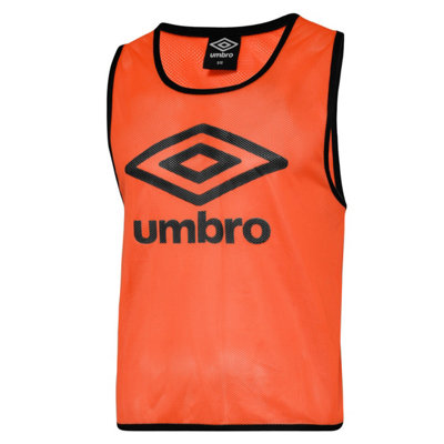 Umbro Unisex Adult Training Bib Fluorescent Orange/black (M-L) from B&Q