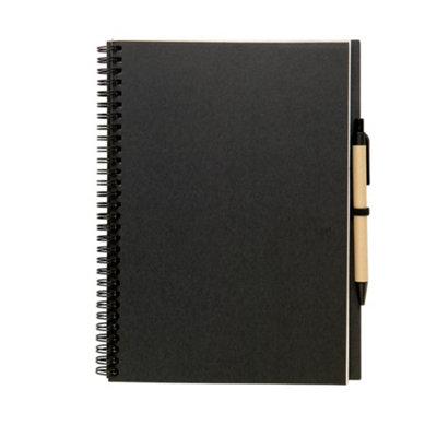 Midocean Bloquero Recycled B6 Notebook With Pen Black (One Size) from B&Q