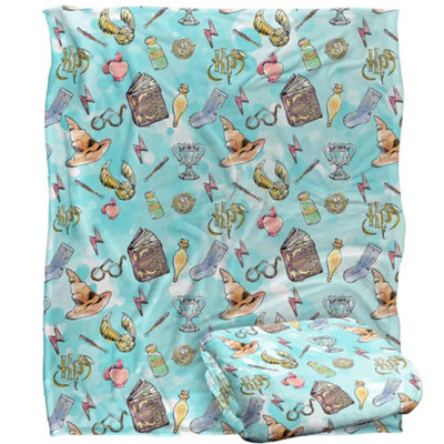 Harry Potter Doodles Blanket Multicoloured (One Size)