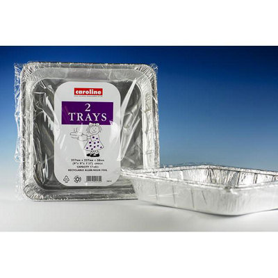  - Caroline Foil Trays 60Oz / 227 X 227 X 38mm 2Pk 1013 One Colour (One Size)