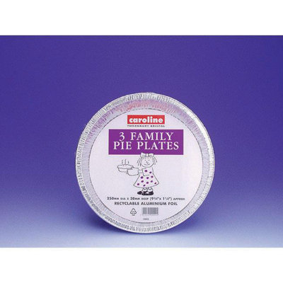 Caroline Foil Family Pie Plates 250 X 30mm 3Pk 1025 One Colour (One Size) from B&Q