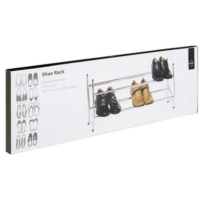  - Chrome Shoe Rack Extendable One Colour (One Size)