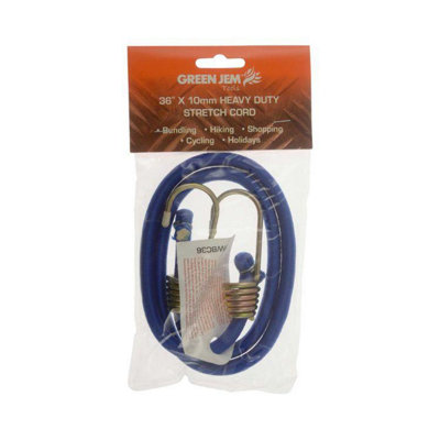 Green Jem Heavy Duty Bungee Stretch Cord 36'' X 10mm One Colour (One Size) from B&Q