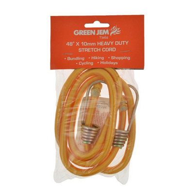Green Jem Heavy Duty Bungee Stretch Cord 48'' X 10mm One Colour (One Size) from B&Q