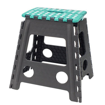 Tall Plastic Folding Step Stool 39Cm One Colour (One Size) from B&Q