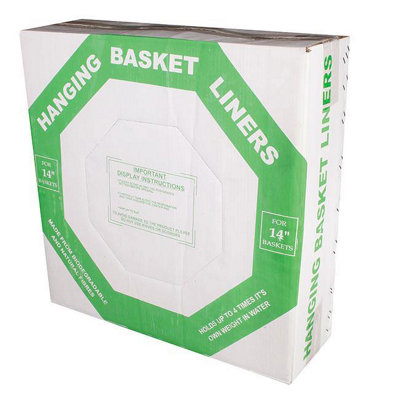 - Leecroft Hanging Basket Moss Fibre Liner 14'' Box Of 50 One Colour (One Size)