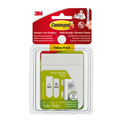 B&Q -  17209 Picture Strips Medium/large Combi Pack One Colour (One Size)