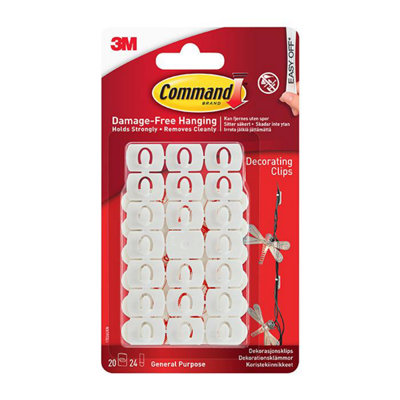 Command 17026 Decorating Clips 20Pk One Colour (One Size) from B&Q
